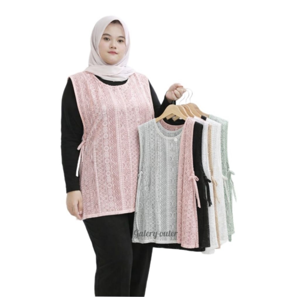 outer wanita vest brokat jumbo ld 130 Outer Brokat kondangan