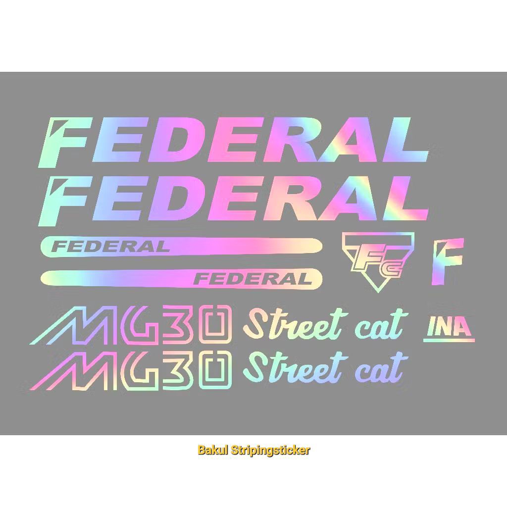 Sticker sepeda FEDERAL MG30 Street cat cutting