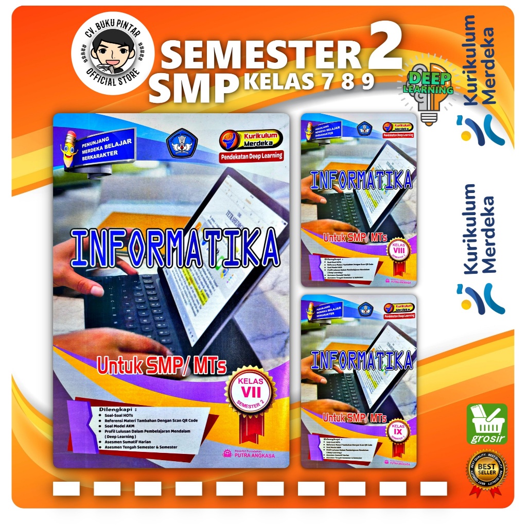 BUKU LKS INFORMATIKA SMP KELAS 7 8 9 SEMESTER 2 2025-2026 Deep Learning KURIKULUM MERDEKA | PUTRA AN