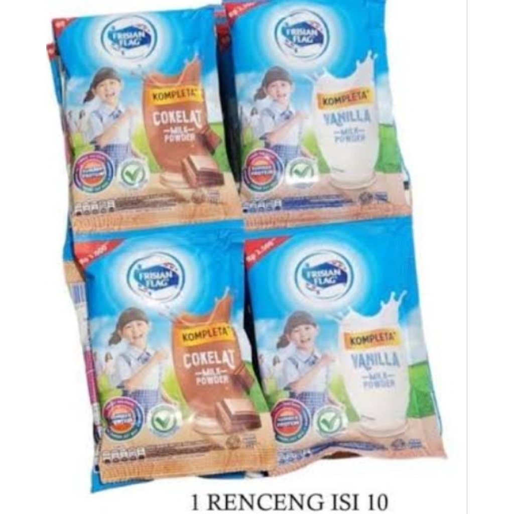FRISIAN FLAG SUSU BUBUK KOMPLETA 1 RENCENG 10 SACHET