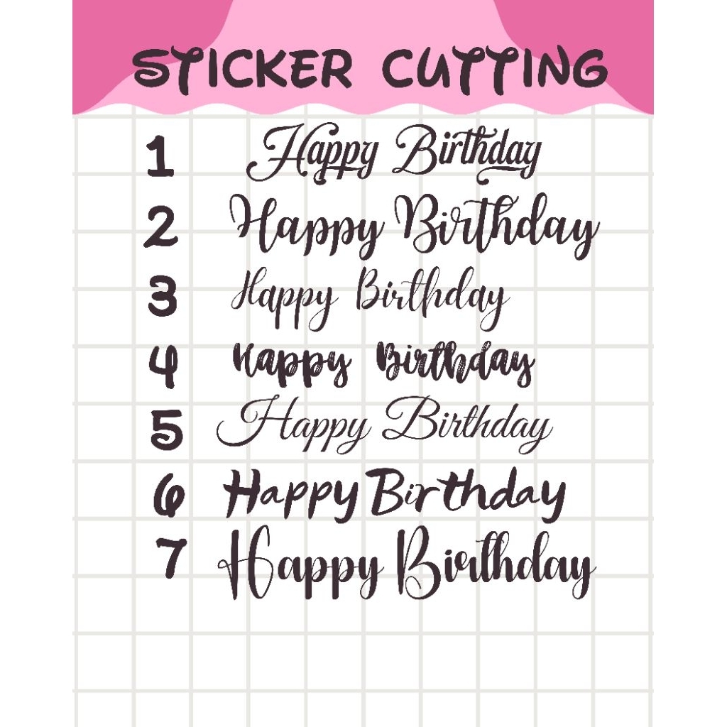 STICKER CUTTING BALON PVC