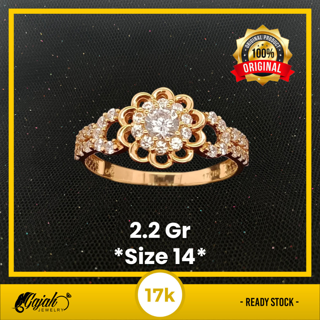 Cincin Emas 17K - Toko Emas Gajah - 2.2 Gram CBS200000030