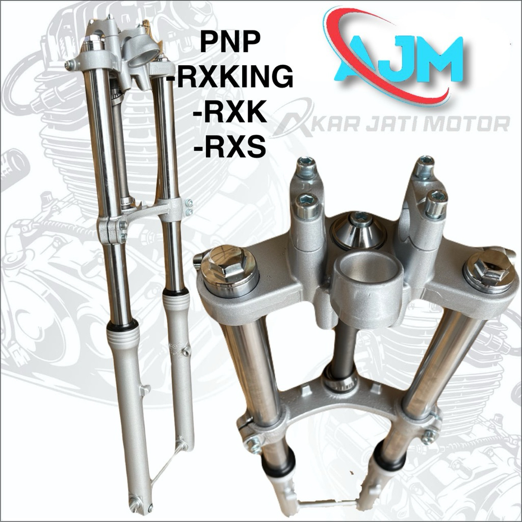 SKOK NINJA RR PNP RX KING BOTTOM SILVER SET AS RODA SHOCK DEPAN NINJA PNP RXK RXS RX125 ORIGINAL AJS