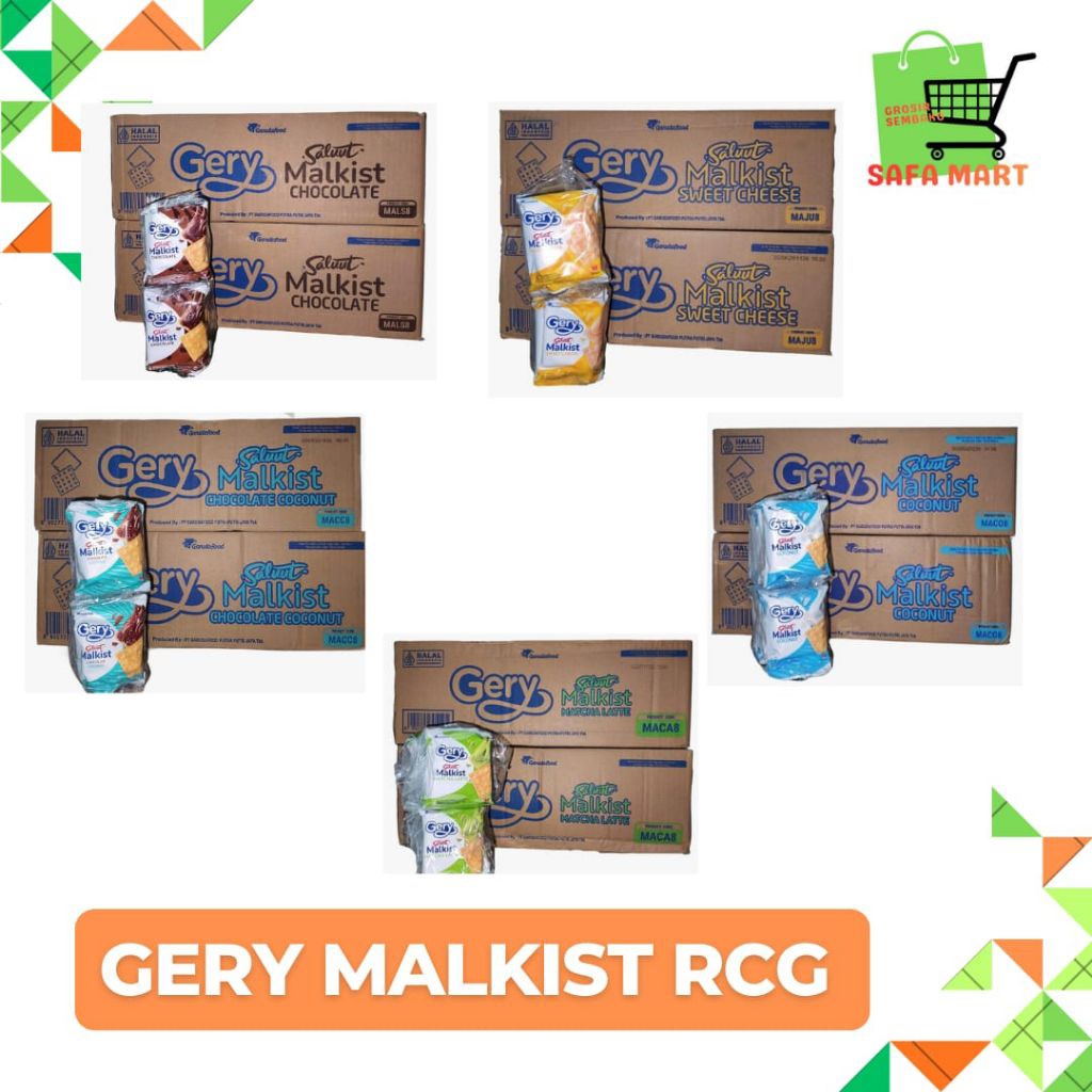 Gery salut malkist renceng 18gr x 10 pcs / gery malkist coklat/coklat coconut/coconut/kelapa/keju/sw