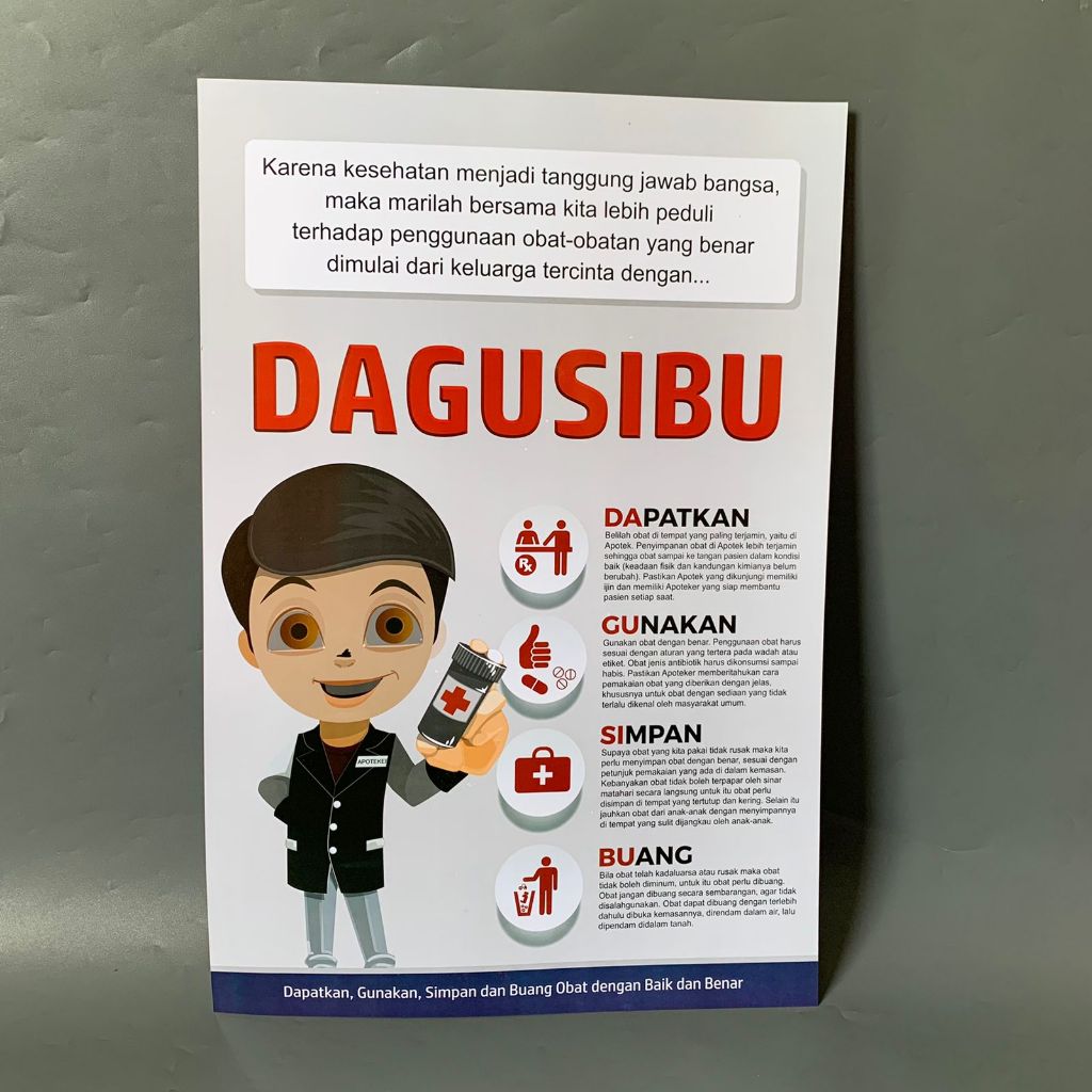 Poster Dagusibu, Poster farmasi, Laminasi Glossy