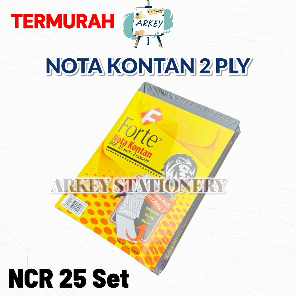 FORTE NOTA KONTAN 2 Rangkap 25 SET / Nota Kontan Forte 2 Rangkap