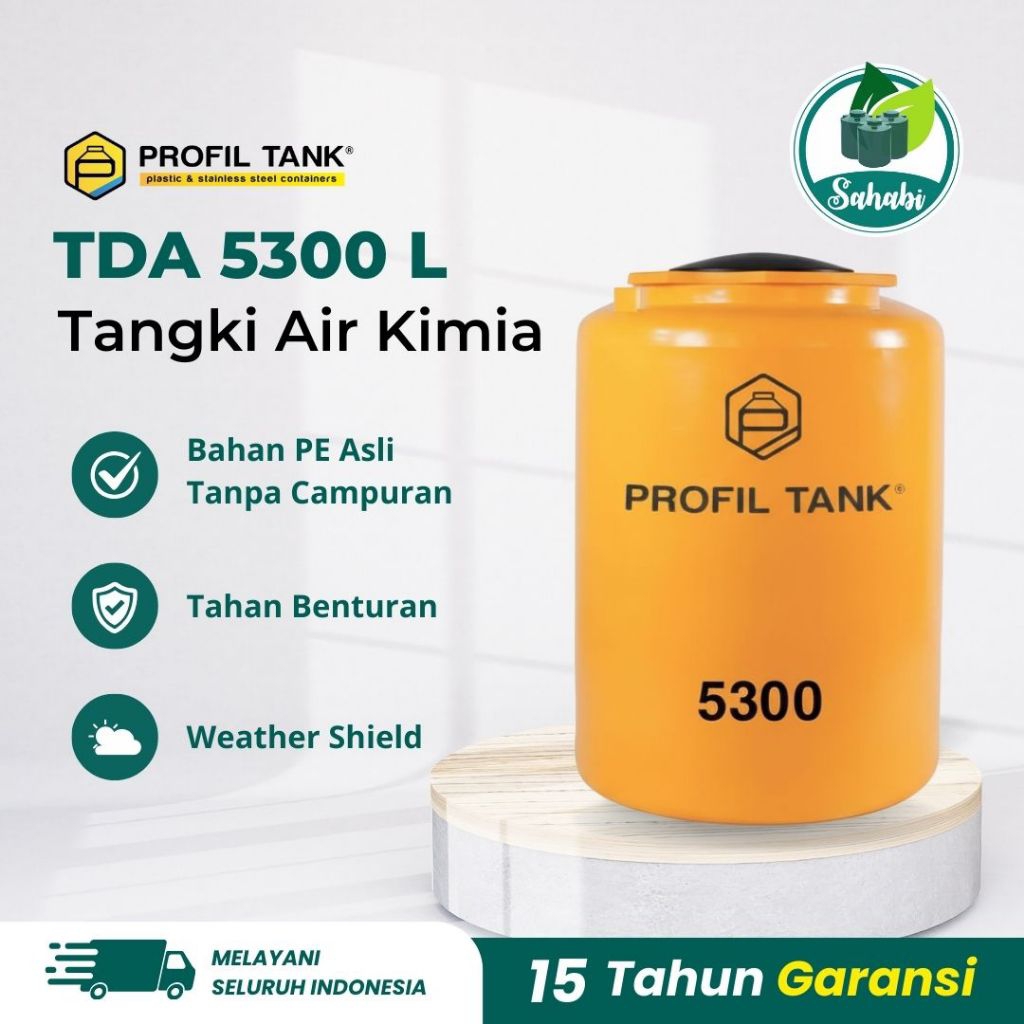 Tandon Air/Tangki Air/Toren Air Profil Tank TDA Kimia 5300 Liter