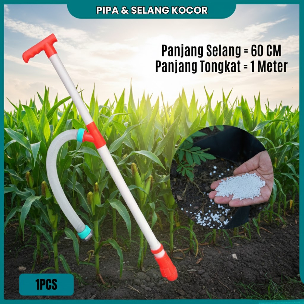 Pipa Dan Selang Kocor 1 Set | Pipa Kocor Plastik Tebal - Komponen Alat Tabur Pupuk Pertanian