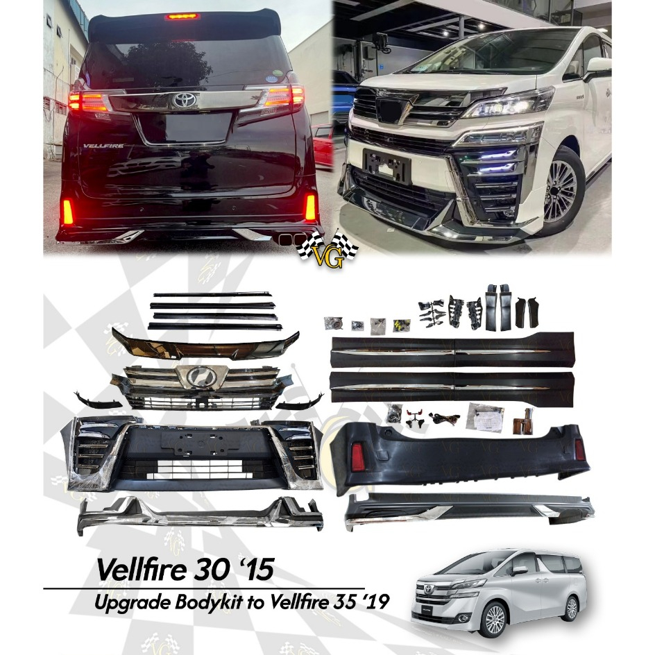 Bodykit Vellfire Gen 30 2015 Upgrade To Vellfire 35 2019 UP Body Kit Vellfire PNP Import Quality