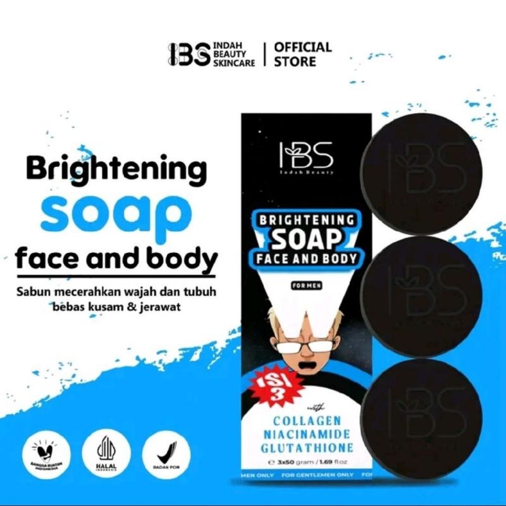 SABUN IBS FOR MEN BRIGHTENING SOAP ISI 3