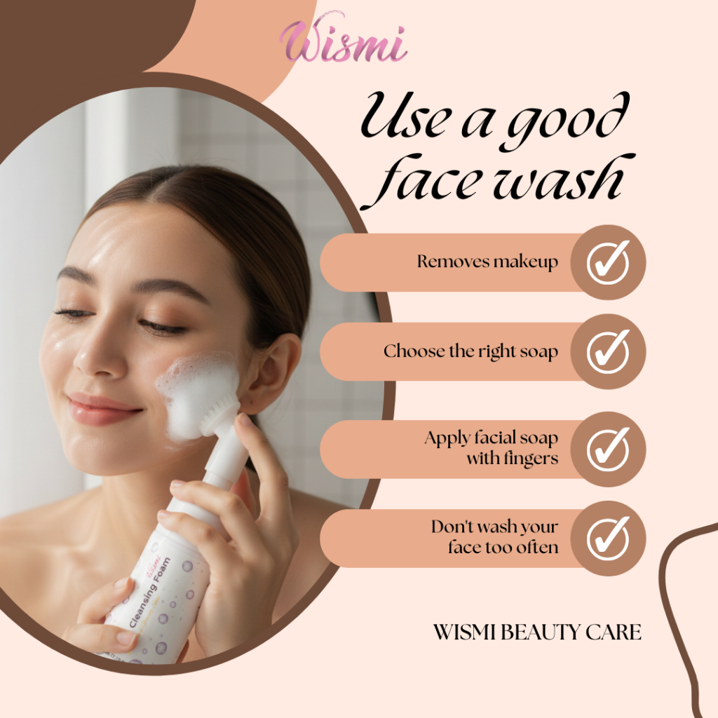 Facial Wash Non SLS 100 Ml - Facial Foam Brightening & Hydrating. DNA Salmon, Vitamin C, Centella.