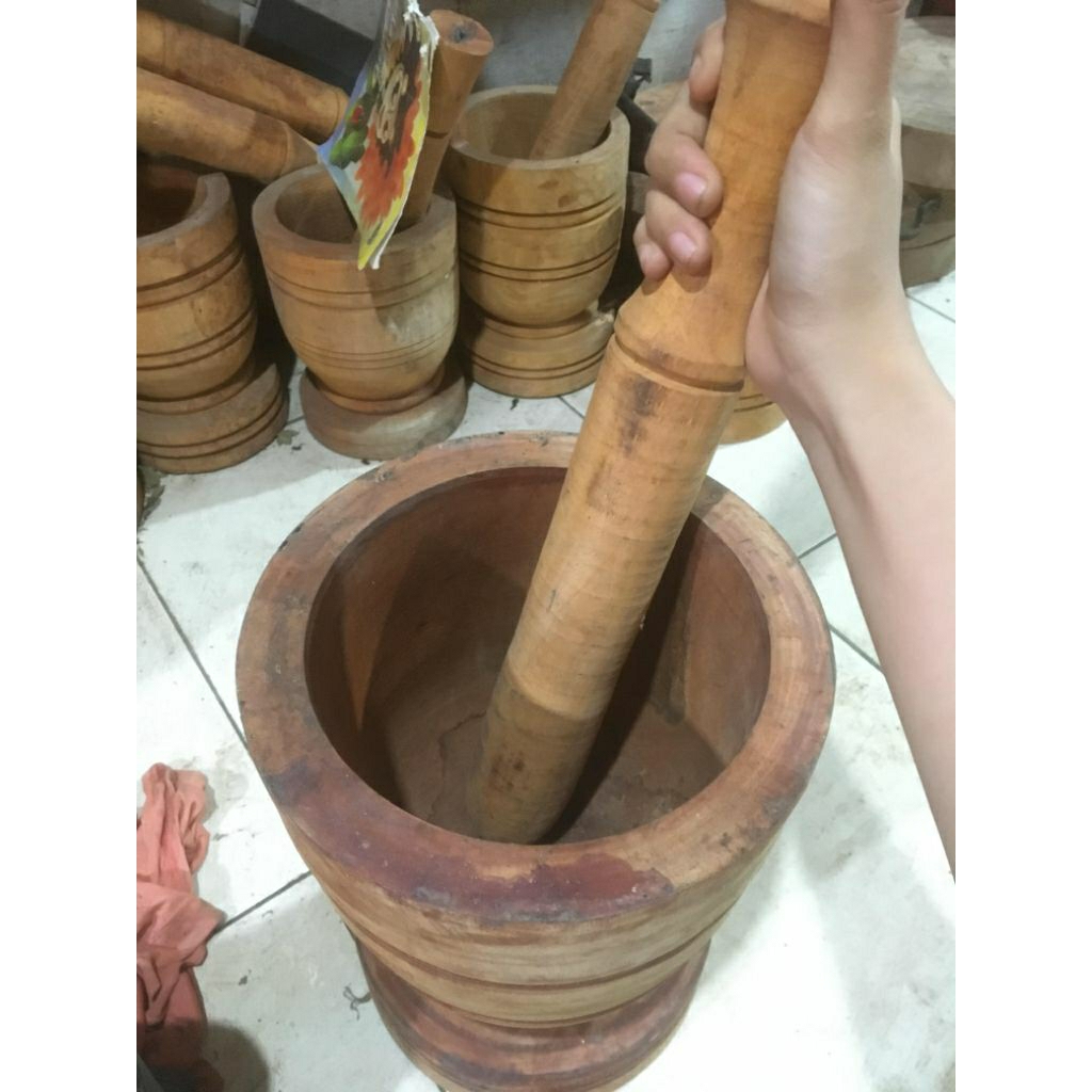 lesung kayu jati uk.9inci