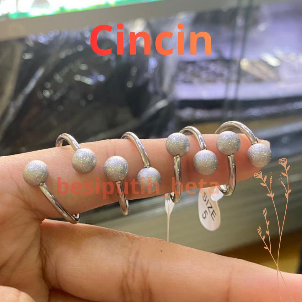 cincin besi putih ambon / besi putih asli