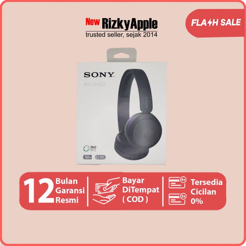 Sony WH CH520 Extra Bass Bluetooth Headphone Wireless Headset / CH 520