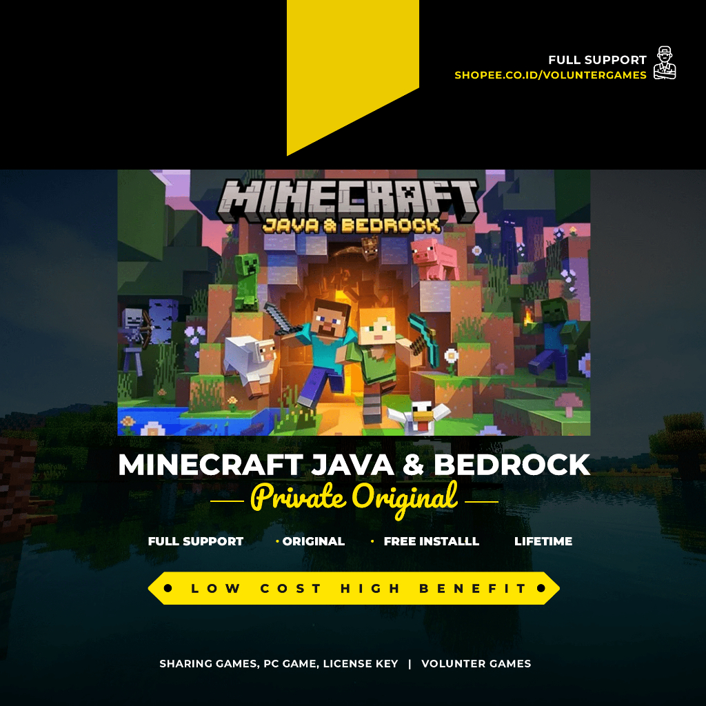 MINECRAFT JAVA & BEDROCK EDITION PC PRIVATE ORIGINAL