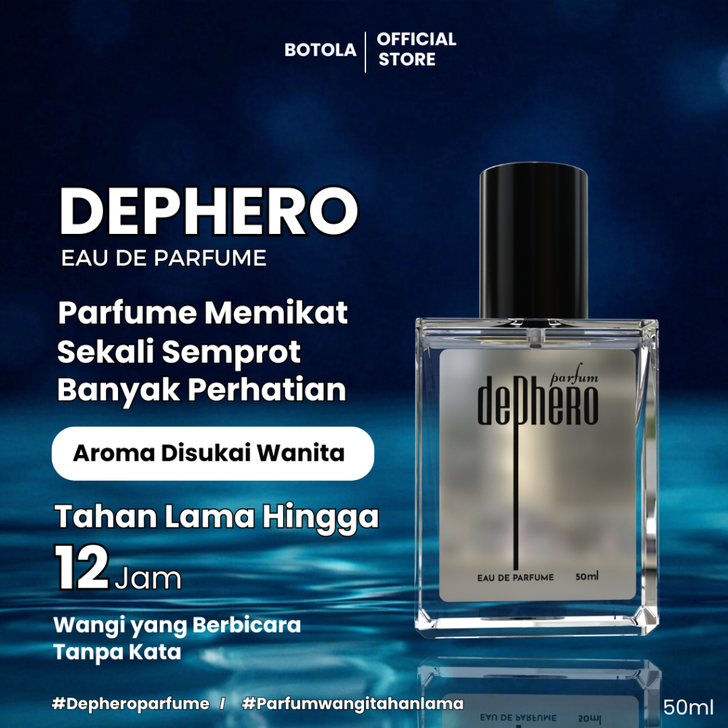 Parfum Dephero | Wangi Lembut Tahan Lama Aroma Wangi Disukai Wanita | Hubungan Lebih Dekat Ninggalin