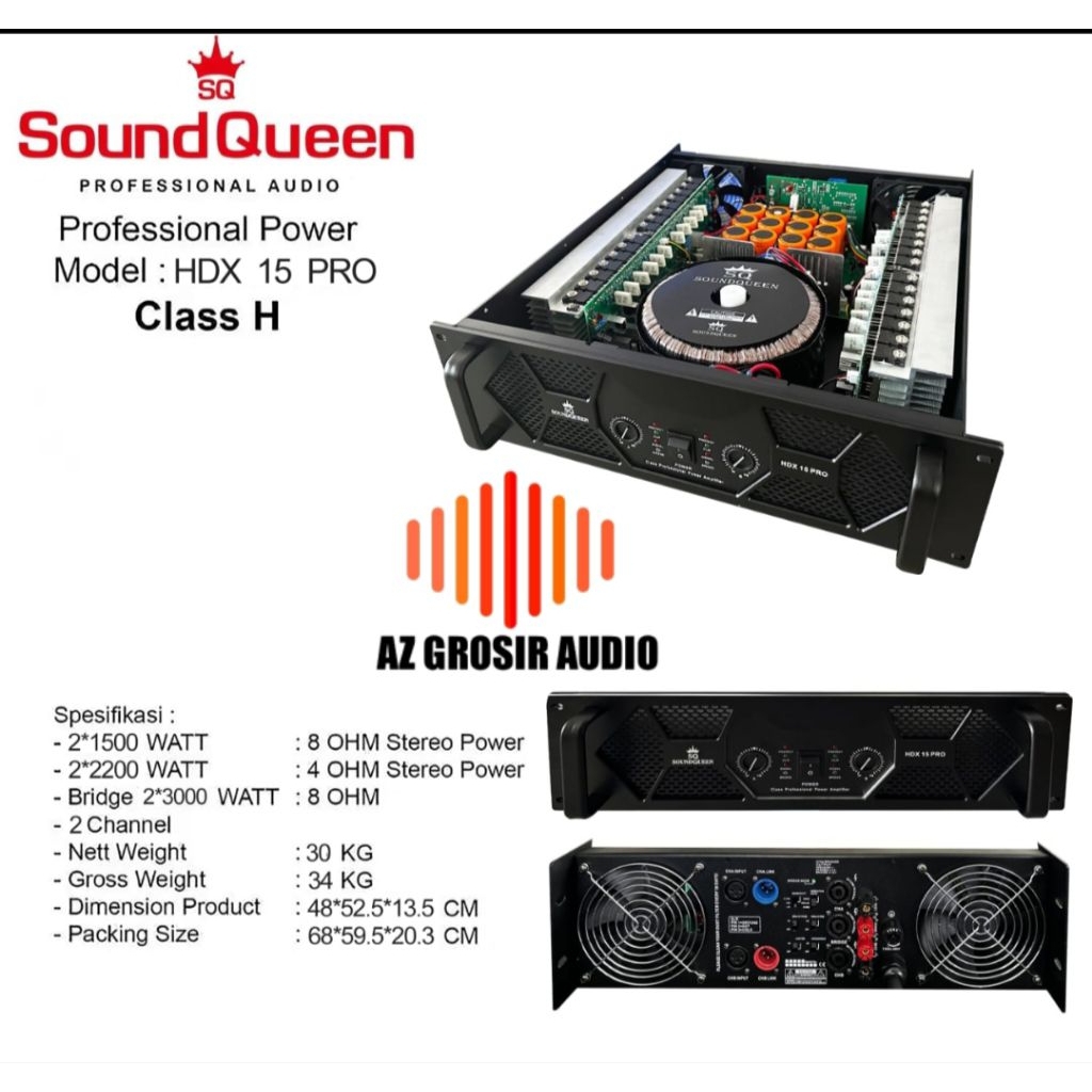 Power amplifier soundqueen HDX 15 pro power soundqueen HDX 15 pro