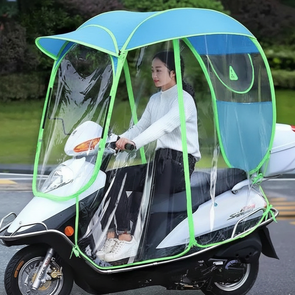 JE.ID Kanopi Motor Anti Panas Dan Hujan Anti UV TERTUTUP Full Cover / Tenda Motor / Kanopi Motor Mat