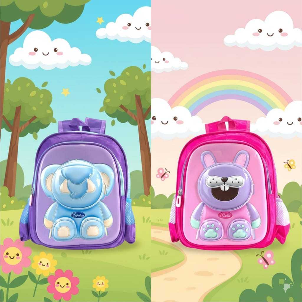 Tas Ransel Anak Perempuan Tas Sekolah Motif Lucu Imut, Unik Tas Anak TK/PAUD #12018