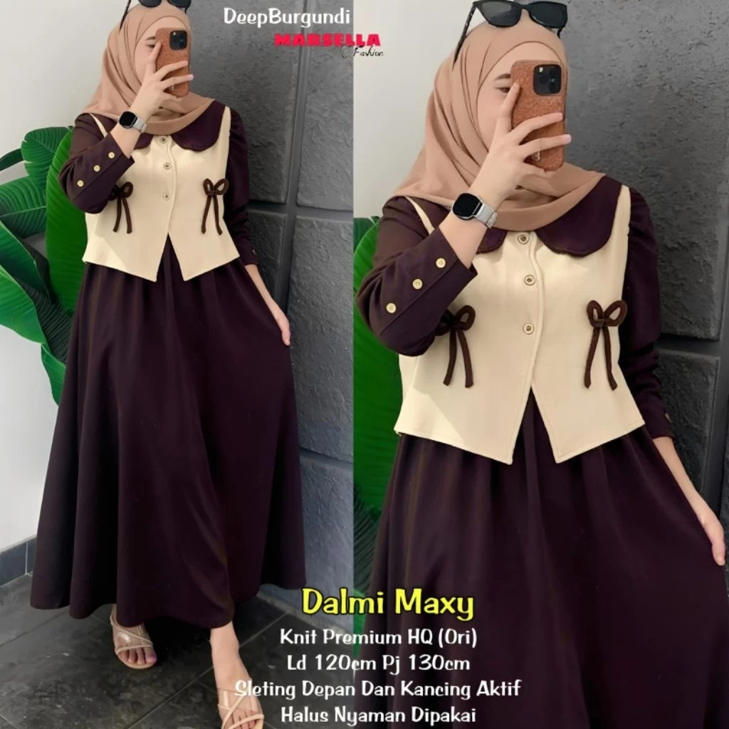 Gamis Lebaran Wanita Terbaru 2026 Baju Pengajian Ibu Pernikahan Set Gamiss Hijab Remaja Dres Brokat 