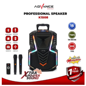 Advance Speaker 15 inch K-1508 Meeting Bluetooth Salon + 2 Mic Wireless Salon Aktif 15 inch 1508