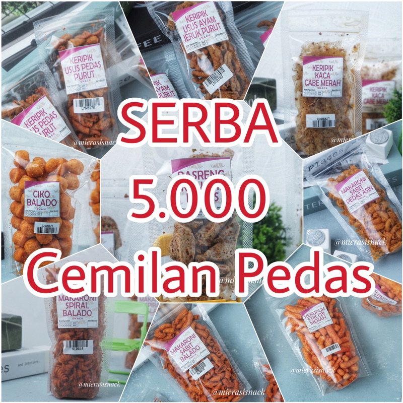 Serba Lima Ribu Cemilan Pedas | Snack Kiloan | Jajanan | Cemilan | Serba 5rb