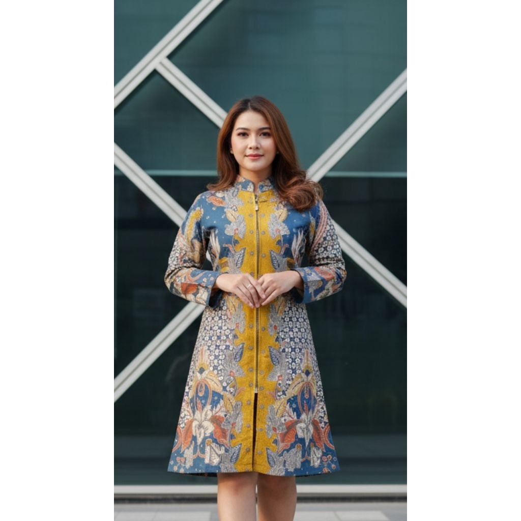 Batik Solo Trendy - Batik Tunik MANOHARA Cantik Dan Elegan | Blouse Wanita Lapis Furing