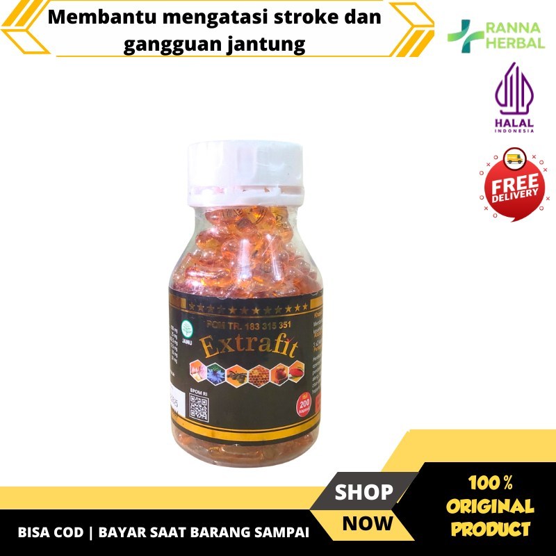 Extrafit - Kapsul Minyak Habbatussauda Plus Propolis Trigona 4in1 Isi 200 Kapsul Original