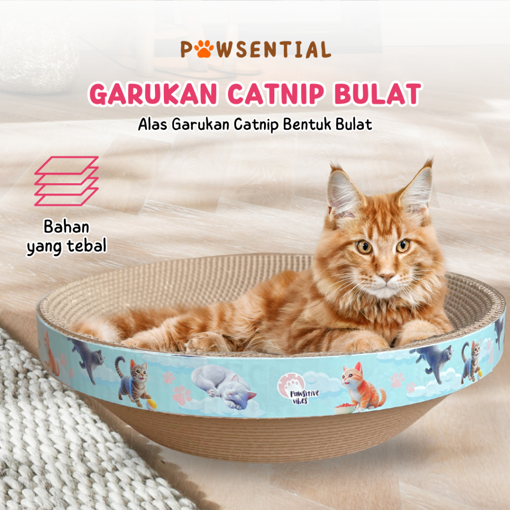 Cat Scratcher Box Cakar Model Bulat Untuk Kucing - Garukan Kucing Cat Scratcher | Cakaran Kucing | P