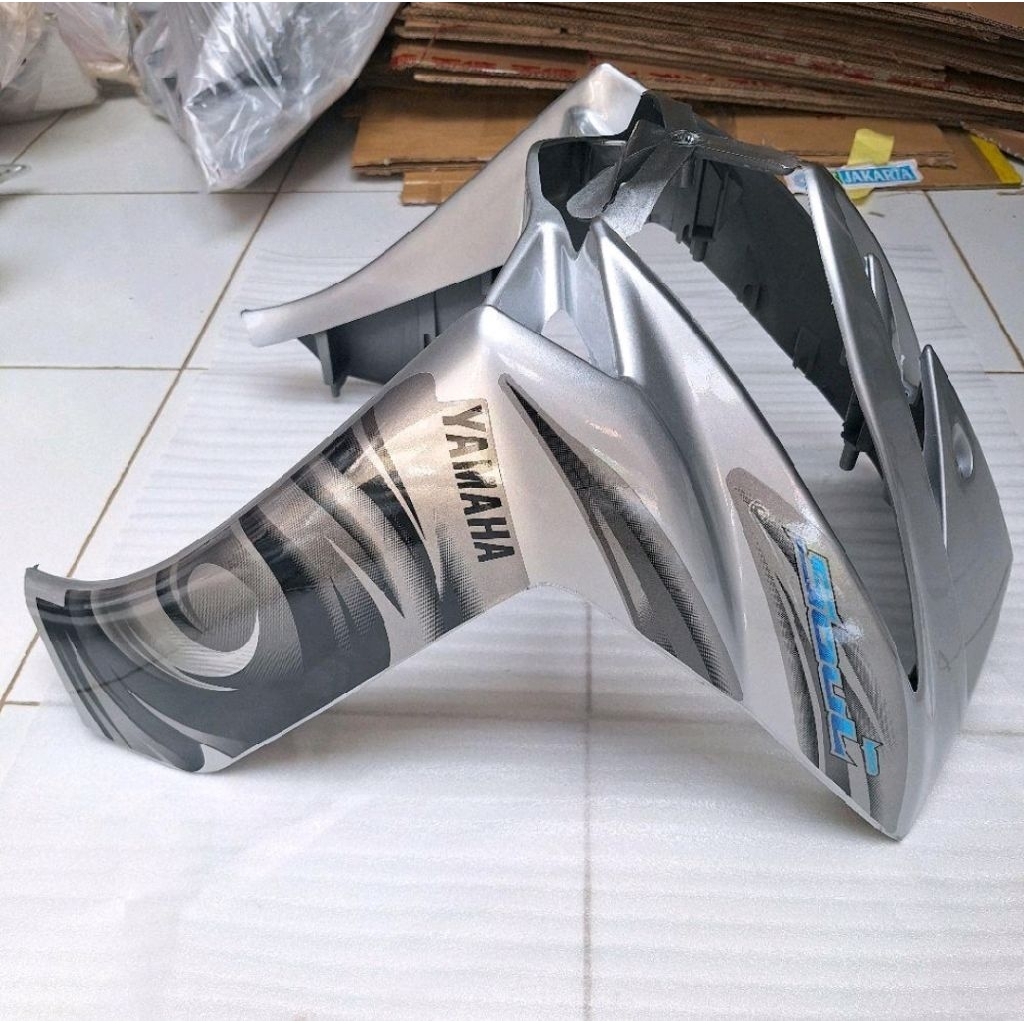 tameng panel cover body depan mio soul silver