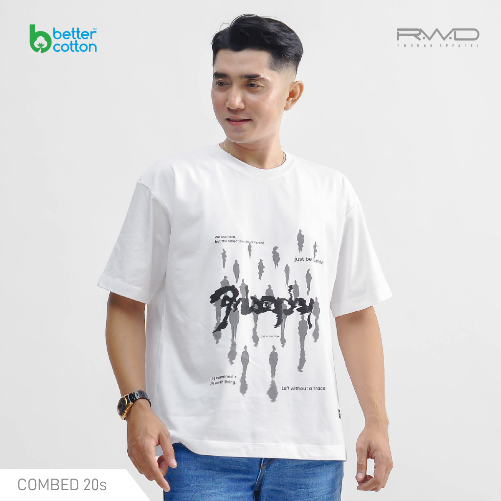 RWDMAN - Cotton BCI T-Shirt Pria Oversize philosophy GTM 02.110
