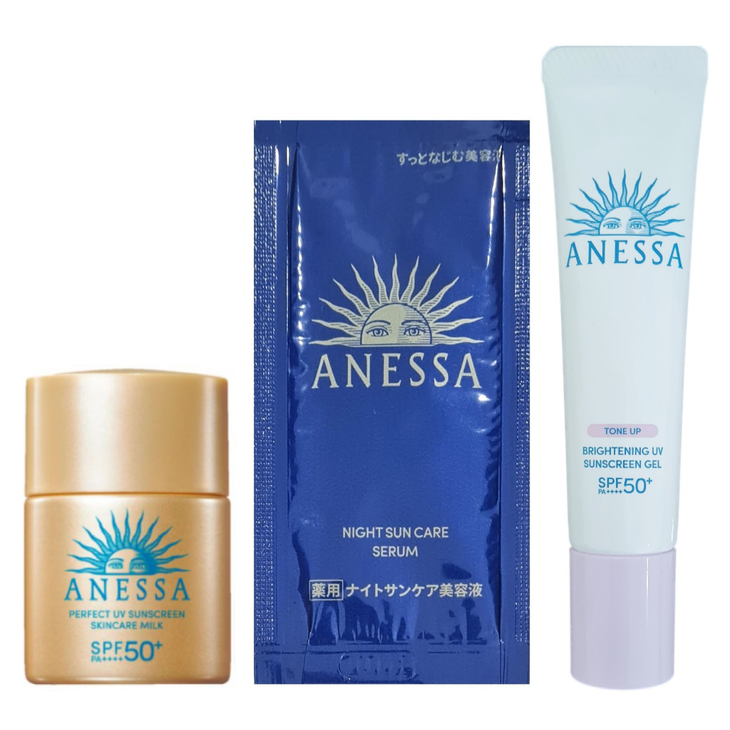 [Sample] ANESSA Perfect UV Sunscreen Skincare MILK SPF50+ PA++++  12ml  / ANESSA NIGHT Suncare Serum