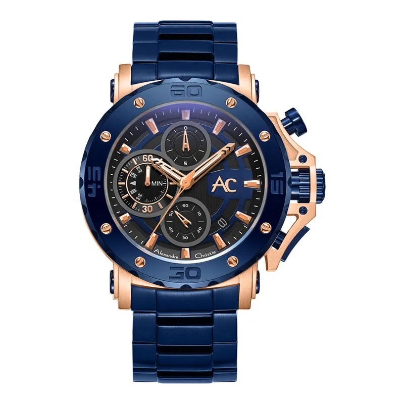 Jam Tangan Pria Analog Alexandre Christie 9205MC AC9205 AC 9205 MC 9205 MCBURBU Original Garansi Res