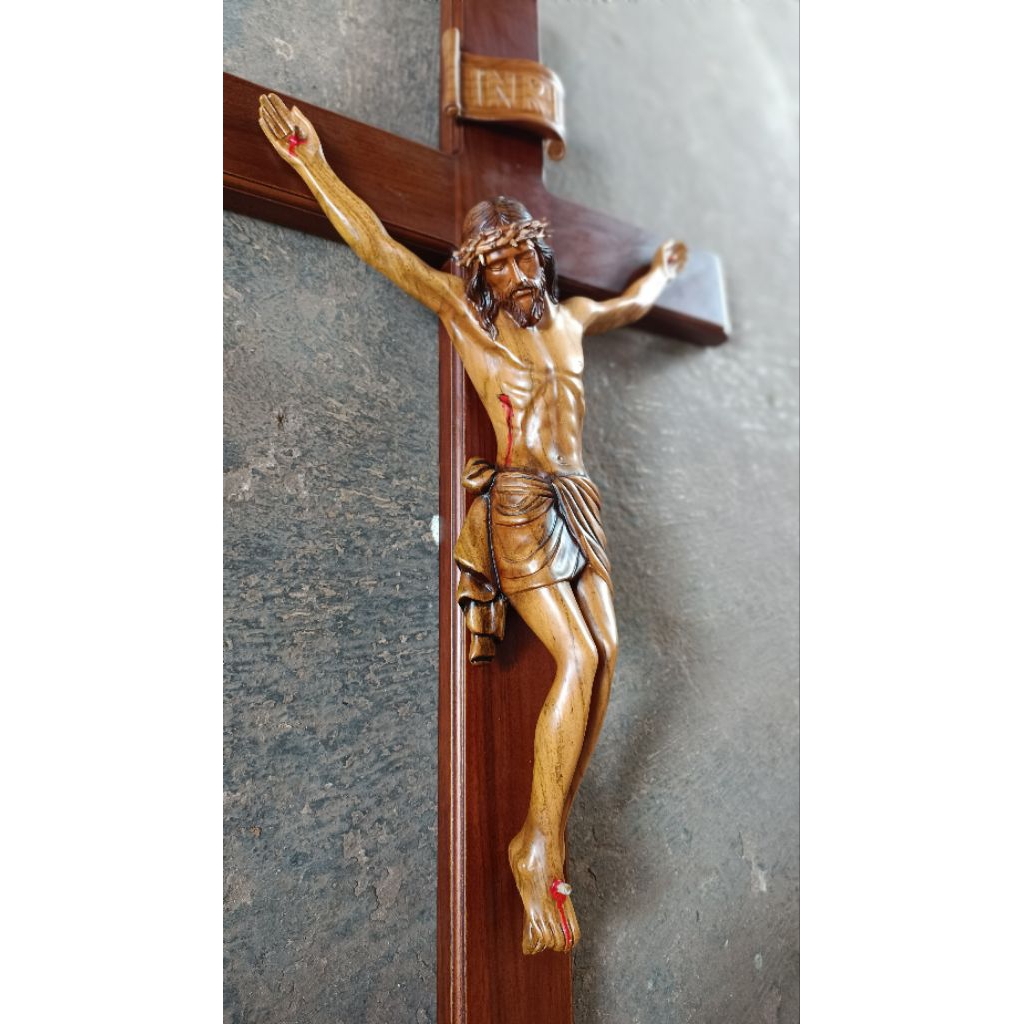 corpus 60cm  salib yesus kayu jati  120x70cm