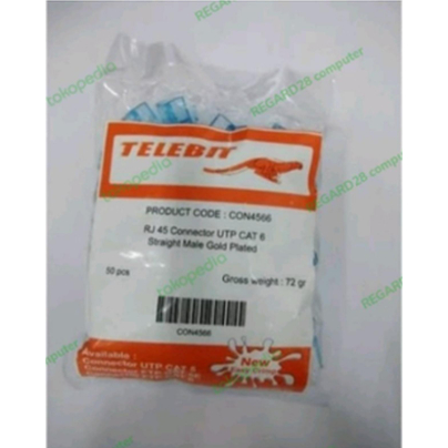 RJ45 RJ 45 Telebit cat.6 cat. 6 Blue Conector