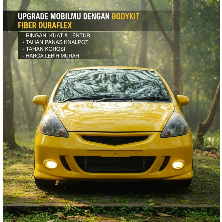 bumper jazz vtech bodykit jazz vtec bemper jazz vtec body kit honda jazz gd3 2003-2008