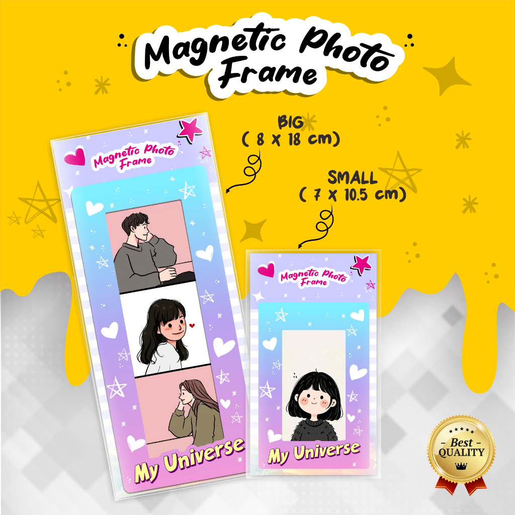 Magnet Photo Frame Kulkas Photo Frame Hiasan Kulkas Foto Aesthetic