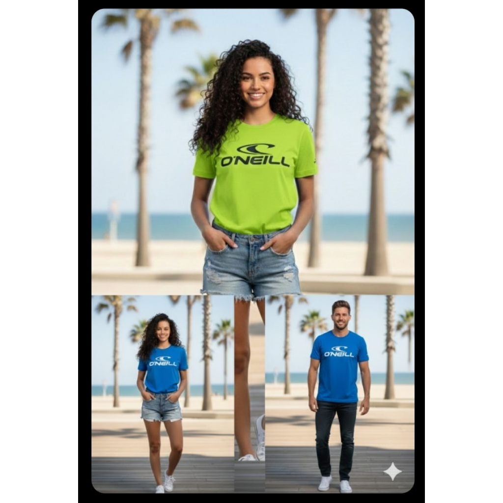 Kaos O'Neill Original LogoT-shirt O'Neill Pria wanita Lengan Pendek