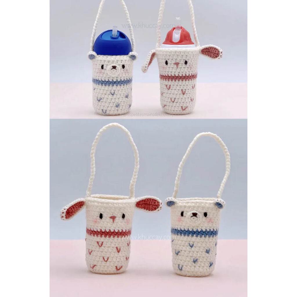 Bottle Holder Crochet | Sarung/tas botol air minum rajut | 100% handmade