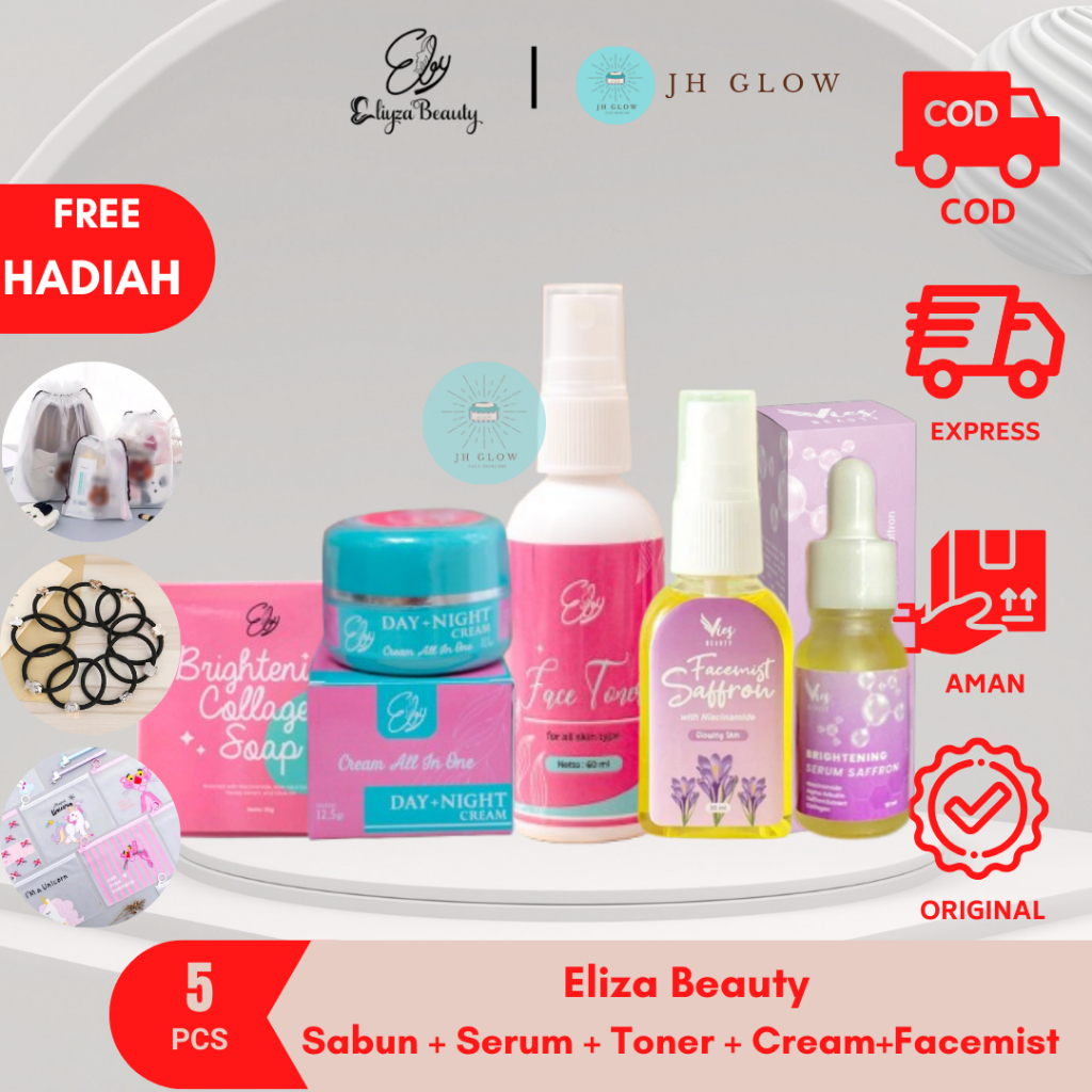 Eliza Beauty Paket Eliza Beauty Lengkap Eby Beauty Cream Toner Eliza Sabun Eliyza Serum Safron