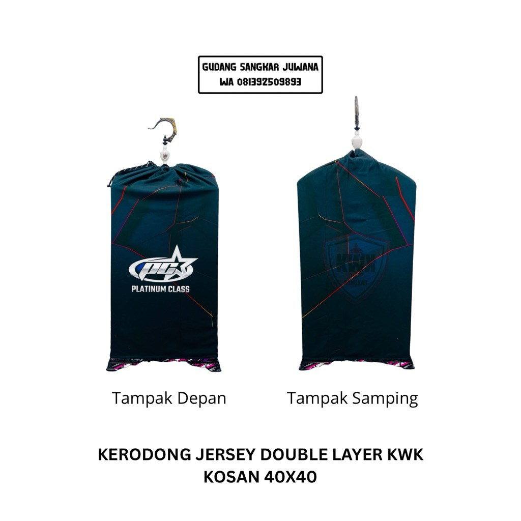 Kerodong Jersey Double Layer KWK Kosan 40x40