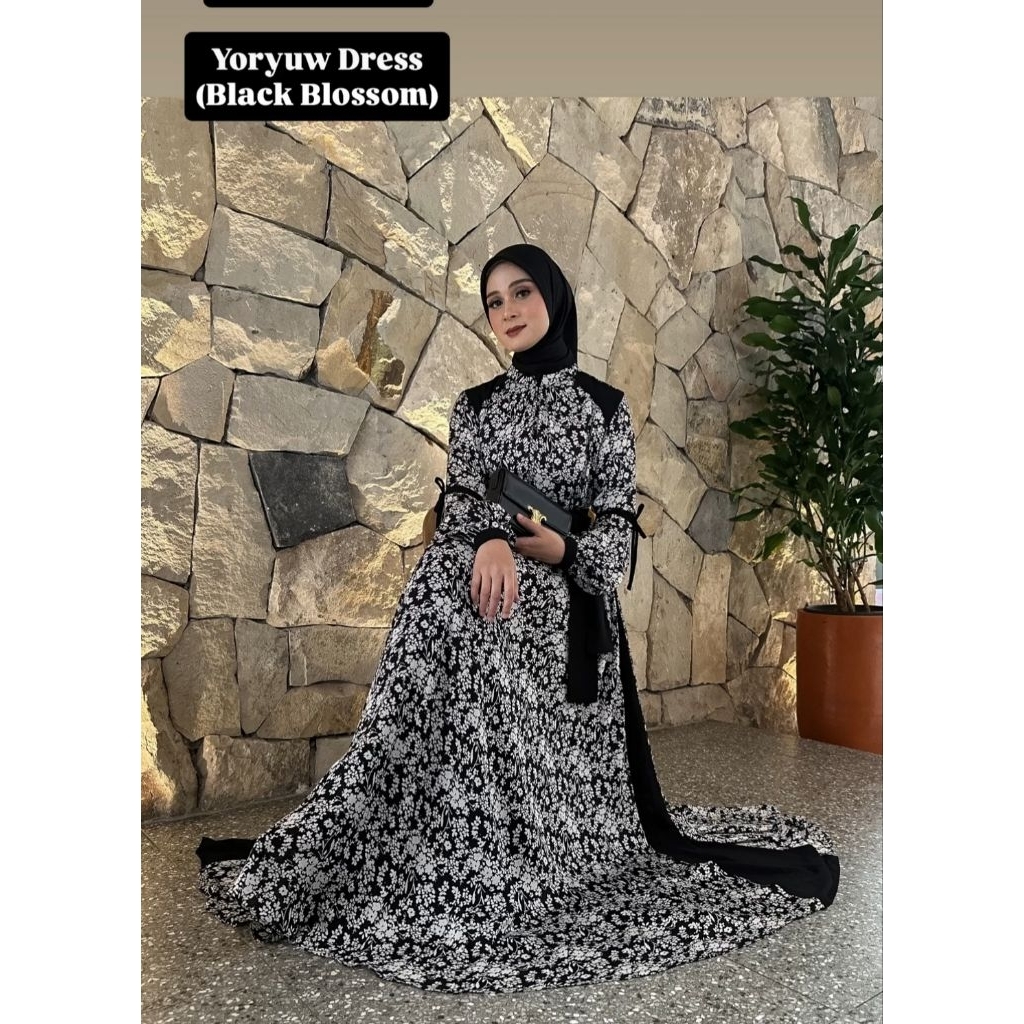 YORYUW DRESS ( Black Blossom) ORIGINAL BY MADEIRA_ID