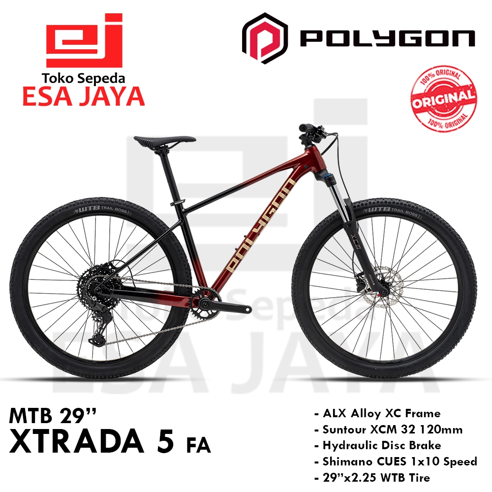 Polygon Xtrada 5 FA 29” – MTB XC Shimano CUES 1x10 | Rem Hidrolik | Thru Axle