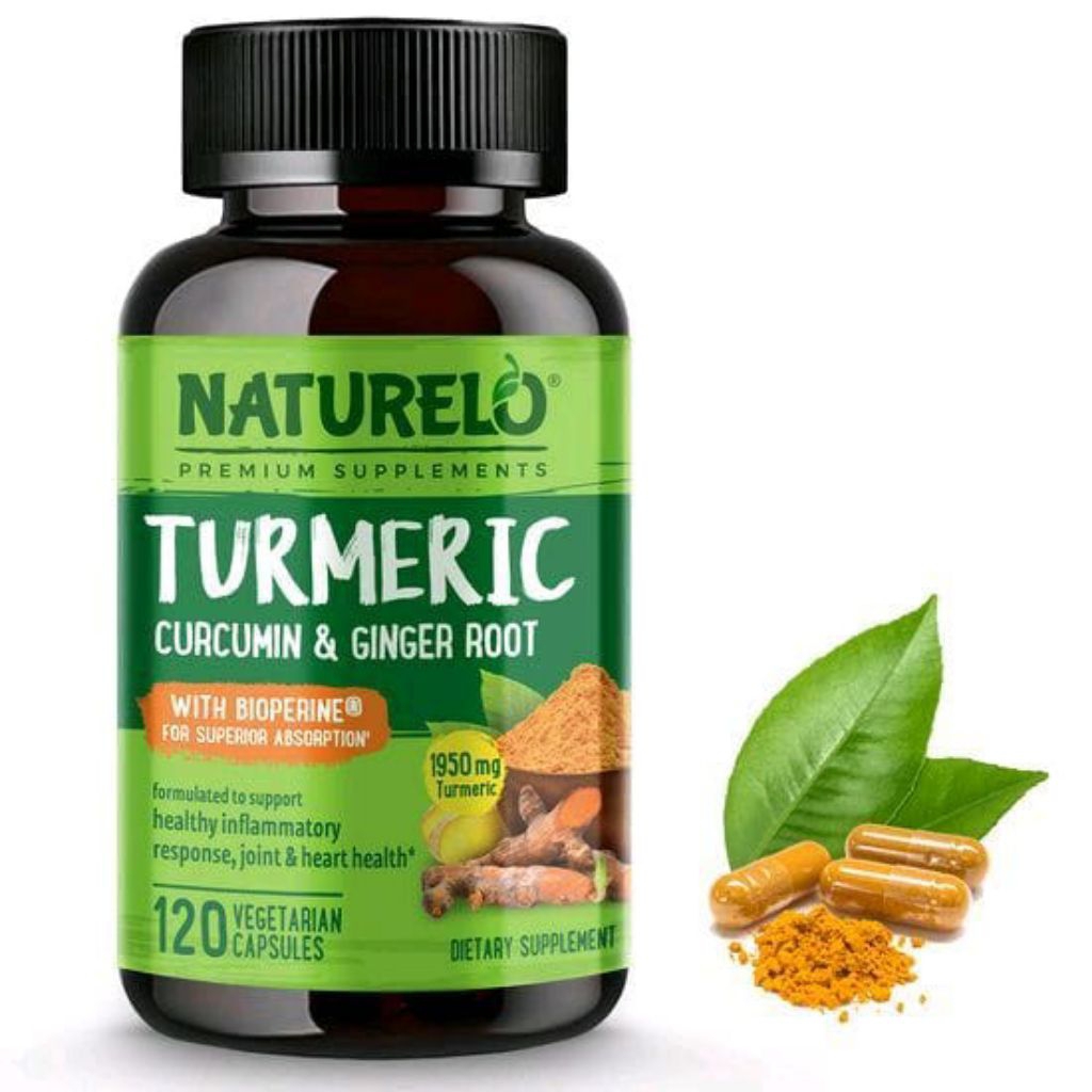 Naturelo Turmeric Curcumin & Ginger root 120 capsules