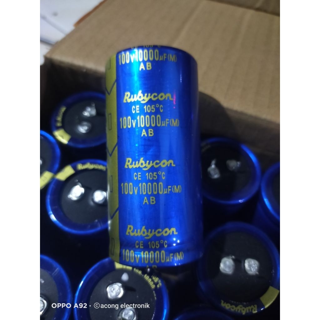 elco capacitor 10.000/100vol rubycon