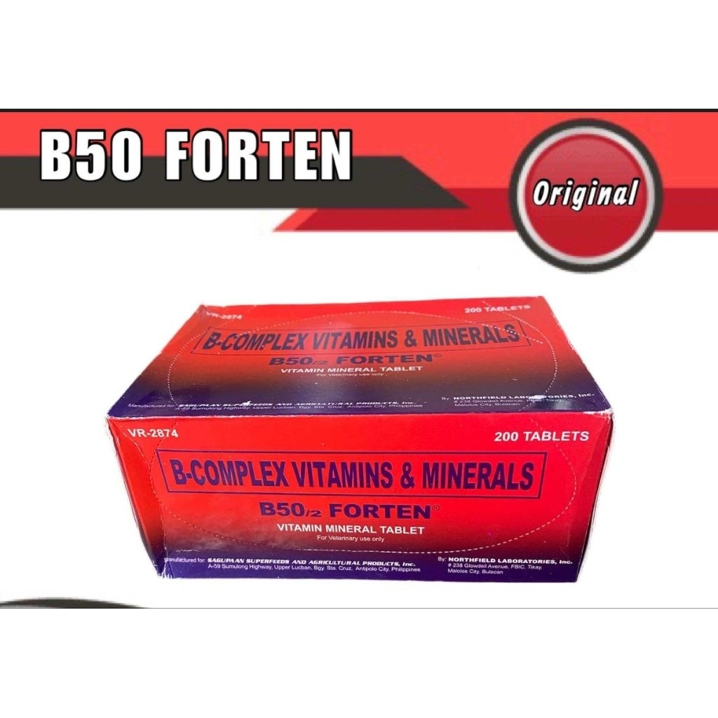 B complex vitamin ayam b50 forten suplemen ayam