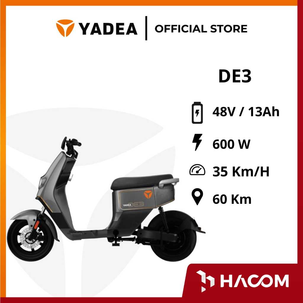 YADEA- Sepeda Listrik Yadea DE3 Garansi Resmi Yadea 2 Tahun Anti Air