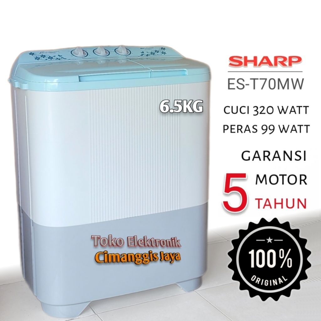mesin cuci Sharp 2 tabung 6.5 kg 7 kg 8 kg