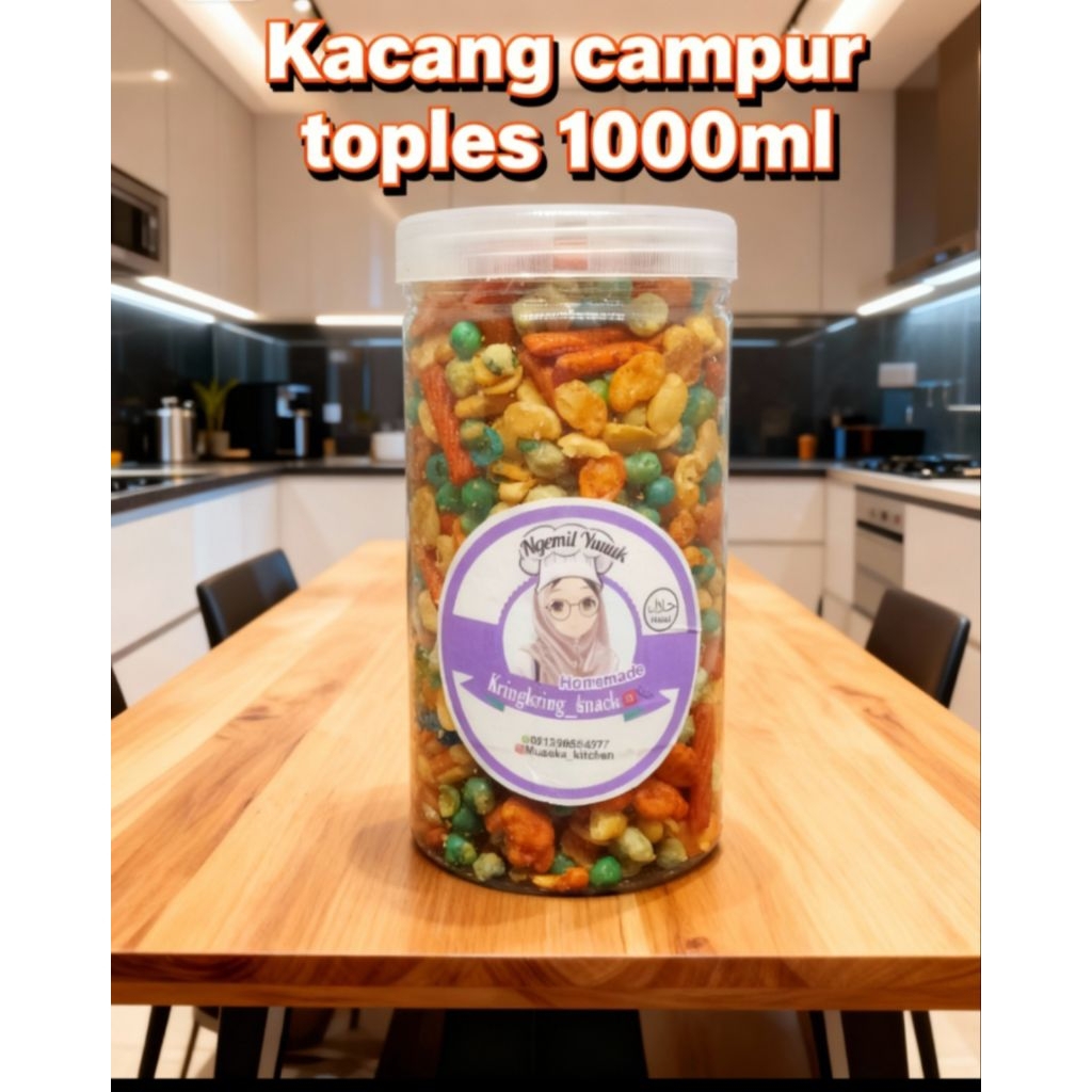KACANG CAMPUR TOPLES 1000ML