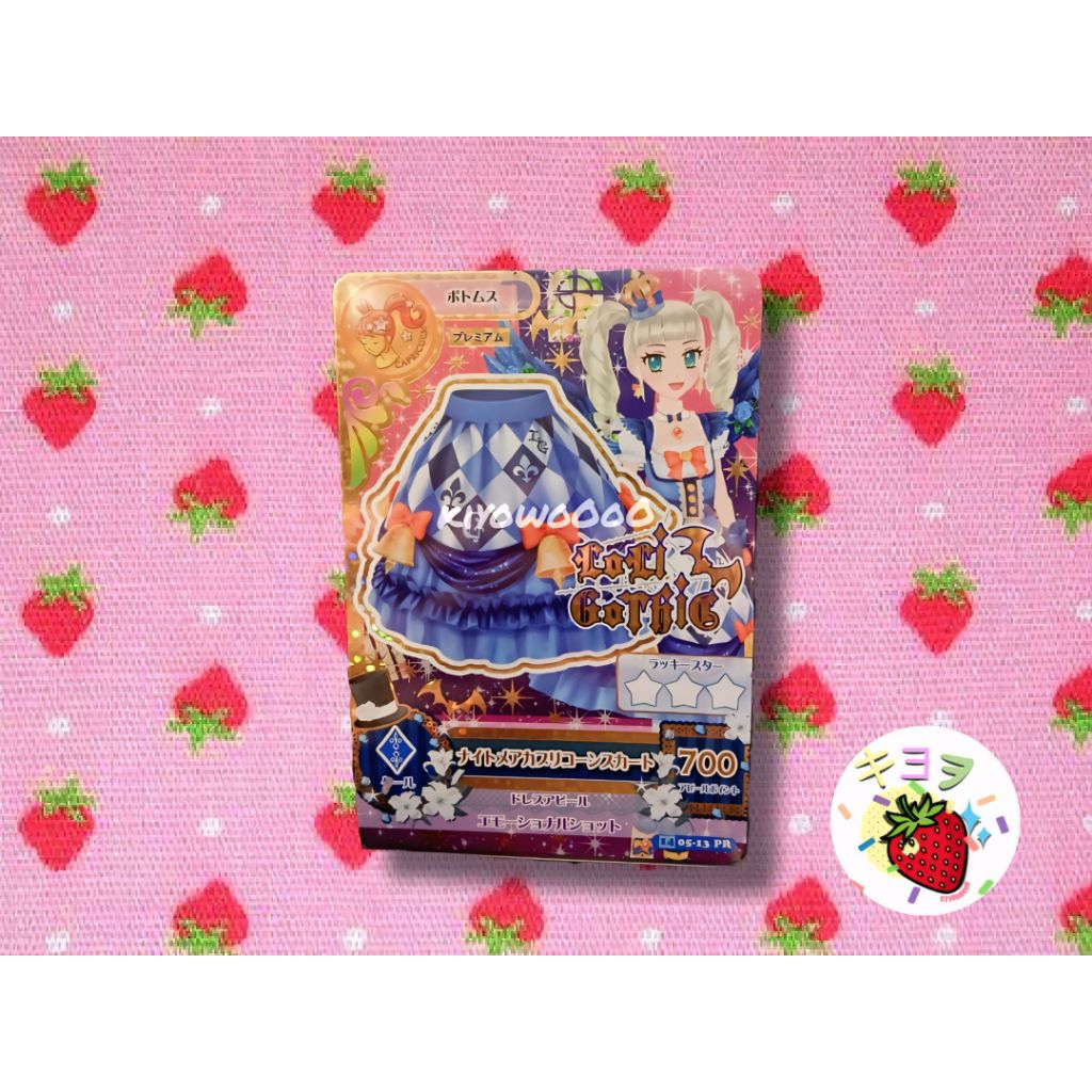 Kartu Aikatsu Premium Loli Gothic Zodiak Bottoms Japan Card [Baca Deskripsi]